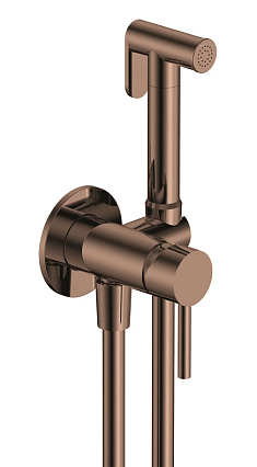 Смеситель с гигиеническим душем AQUAme Siena AQM6217BC медь шлифованная Смеситель с гигиеническим душем AQUAme Siena AQM6217BC медь шлифованная