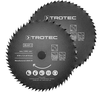 Набор погружных пил 1 HSS (2 шт.; 89х10 мм) Trotec 6215001301