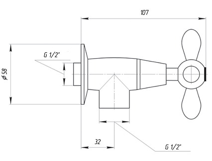 Запорный вентиль Migliore Princeton Plus ML.PRP-8058.DO золото