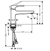 Смеситель для раковины Hansgrohe Metropol 100 32502000