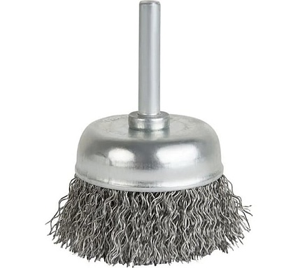 Щетка чашечная волнистая с хвостовиком 100 мм, проволока - INOX 0.30 мм DeBever DB80163409