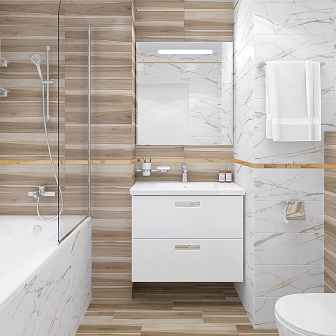 Декор Laparet Champagne Mosaic белый 20х50 см