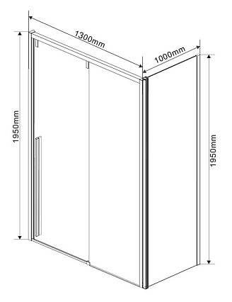 Душевой уголок Vincea Lugano VSR-1L-1 130x100 хром, прозрачный