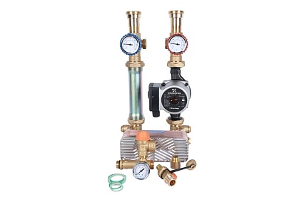 Насосная группа STOUT с 28 пластинами, с насосом Grundfos UPSO25-65 SDG-0038-282502 RG008U9S97E7UK