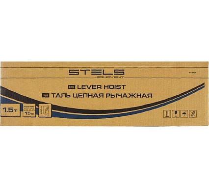 Цепная рычажная таль Stels 1,5т, h подъема 1,5 м 51906