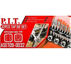 Набор для нарезания резьбы P.I.T. 32 шт. ASET09-0032