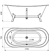 Акриловая ванна Fra Grande Орли 170х74.5