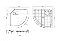 Поддон для душа Cezares TRAY-SMC-R-80-550-150-W 80x80 стеклокомпозит