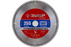 Диск пильный по алюминию Зубр Универсальный рез 255x32/30 мм, 100Т 36916-255-32-100_z01
