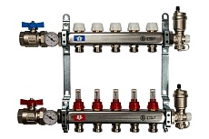 Коллектор STOUT нержавеющая сталь, в сборе, с расходомерами SMS 0907 000005 RG008P0RN7HR5L