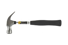 Молоток-гвоздодер Sparta 450 г, боек 27 мм, металлическая трубчатая обрезиненная рукоятка 104405