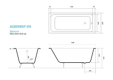 Чугунная ванна Aquatek Дельта 180x80 AQ8980F-00