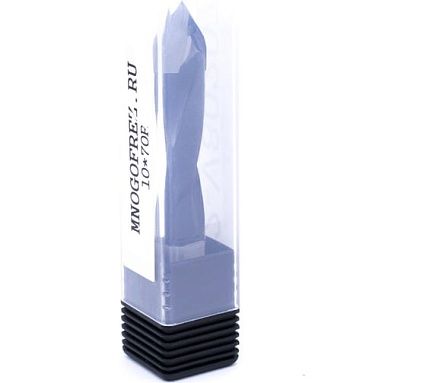 Сверло присадочное монолитное сквозное ZY-V110206R (10х70 мм; хв-к 10 мм; правое вращение) МНОГОФРЕЗ 6582