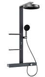 Душевая стойка Black&White Gravity GH-9005GM термостат, оружейная сталь