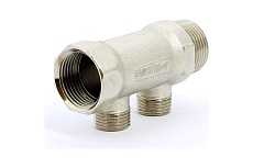 Коллектор Tiemme 2 отвода, 1&quot;х1/2(16) (никель) 1910055 / 1922N060402