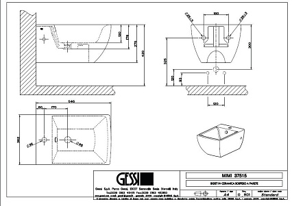 Подвесное биде Gessi Mimi 37515.518 белый