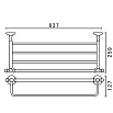 Полка для полотенец Art&Max Antic AM-2622AL хром