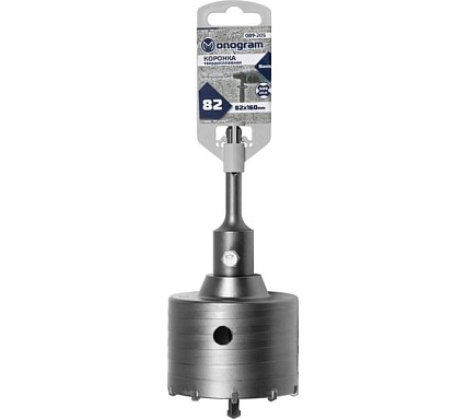 Коронка твердосплавная с адаптером по бетону Basis (82х50х160 мм; SDS-plus) MONOGRAM 089-205