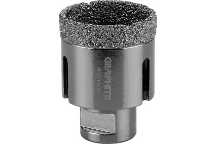 Коронка алмазная вакуумная пайка 45 мм, M14 Graphite 55H312