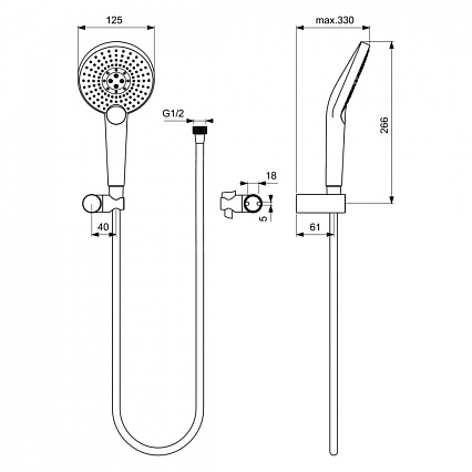 Душевой набор Ideal Standard Idealrain Evo Jet Diamond XL3 B1765AA