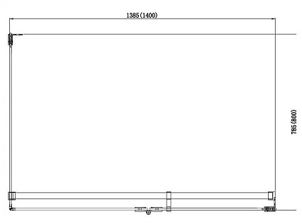 Душевой уголок Aquanet Beta 140x80 L, прямоугольный