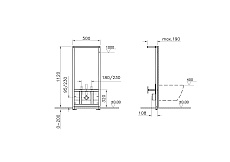 Инсталляция для биде VitrA Frame 780-5820 для стен из ГВЛ