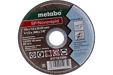 Круг отрезной по нержавеющей стали SP-Novorapid (115x1x22.23 мм) Metabo 617157000
