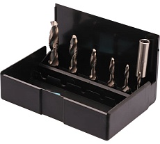 Набор метчиков для шуруповерта VOLKEL 3 в 1 M3-M10 HSS-G 7пр V67200