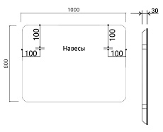 Зеркало Vincea VLM-3VC100B 100x80 см, сенсорный выключатель и диммер, черный