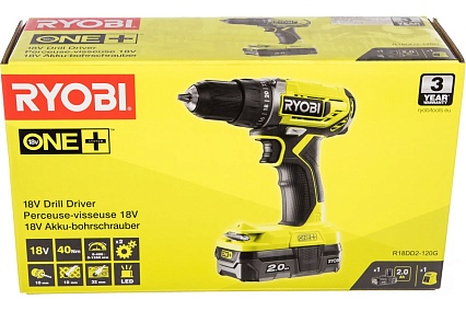 Дрель-шуруповерт Ryobi ONE+ R18DD2-120G 5133004419