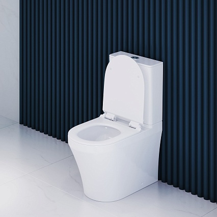 Унитаз-компакт RGW SW-06 безободковый Tornado, с микролифтом 67420106-01