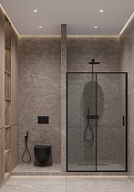 Душевая дверь Timo TD-150/03C-6 150x195 прозрачное, черный