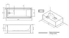 Каркас Am.Pm Gem W90A-150-070W-R 150x70 см