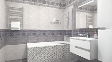 Декор Kerama Marazzi Мармион серый мозаичный 25х40 см, MM6268B