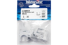 Клипса для крепления труб WaterLine 20 мм серый 6 шт 005760