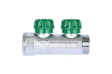Регулирующий коллектор STOUT 1&quot;, 2 отвода 1/2&quot;, плоское уплотнение SMB-6849-011202 RG008UJF2PTLGU
