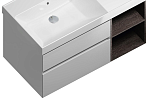 Тумба под раковину Kerama Marazzi Cubo 90 см, чаша слева, белый матовый CUB.90.2Lh\WHTM.N