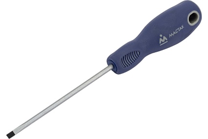 Шлицевая отвертка (Slotted, 3.0х75 мм, держатель) Мастак 040-30075H
