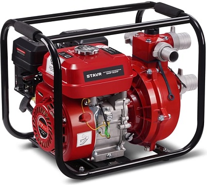 Мотопомпа Ставр бензиновая, D=50мм, Stavr SMP 50HP, высоконапорная, 4т ДВС 212см³, 5700Вт (7,7л.с), 600л/мин, глубина 8м, напор 62 м, 9070600096