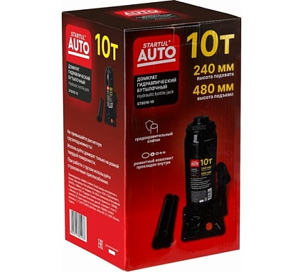 Гидравлический бутылочный домкрат 10 т Auto STARTUL ST8019-10