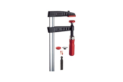 Чугунная струбцина BESSEY Tg20b6 200/60, 6 кн, рейка 20x5 мм, деревянная ручка BE-TG20B6