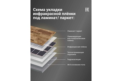 Инфракрасная плёнка для тёплого пола Манотек ширина 80 см, длина 2 метра inf_plenka_1.6_80