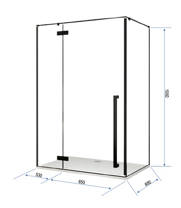 Душевой уголок Cerutti C1A 120x90 прозрачный, черный