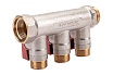 Коллектор с шаровыми кранами STOUT Smb 6210 341203 3/4", 3 отвода 1/2", красные ручки RG0091AACQM2BK