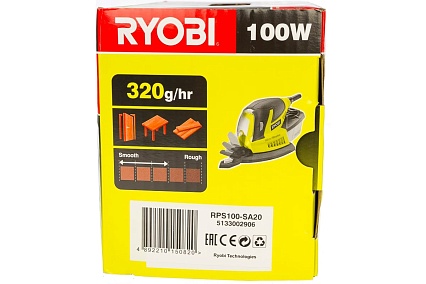 Дельташлифмашина Ryobi + 20 шлифлистов RPS100-SA20 5133002906