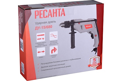 Ударная дрель Ресанта ДУ-15/680 75/8/2