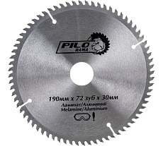 Диск пильный по ламинату и алюминию (190х30/20 мм; 72TPI) Pilorama 511972