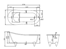 Акриловая ванна BelBagno BB06-1700 170x76 см