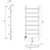 Полотенцесушитель электрический Domoterm Орфей П7 400x700 EL, ТЭН слева, хром
