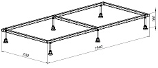Каркас для поддона Allen Brau 8.00007 160x80